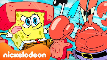 SpongeBob | 90 MINUTEN SpongeBob in actie... Letterlijk 👊 | @SpongeBobOfficial | Nickelodeon
