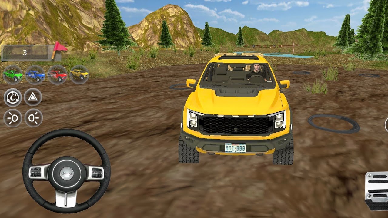 JEEP 4X4 DRIVING 3D - YELLOW JEEP DRIVING OFFROAD | JEEP MUD RACING 3D | CAR GAME 2026