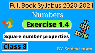 TN class 8 maths chapter 1 Numbers square number properties 8th std full book new syllabus 8th tamil
