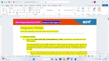 New Perspectives Excel 2019 | Module 8: SAM Project 1b | Ferguson Fitness | NP_EX19_8b