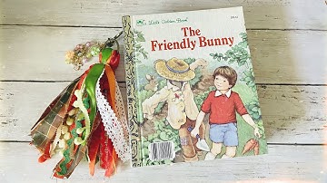 Part 2 Little Golden Book Junk Journal Process (Sewing in Signatures & Final Flip Through!)