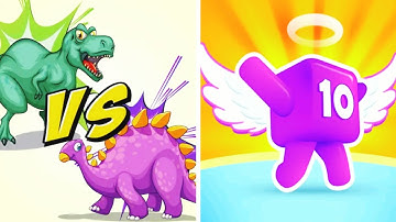 Level Up Numbers vs Dino Merge Maze - Max Level Gameplay Walkthrough (Part 1)