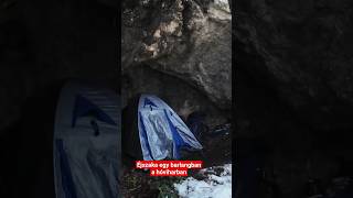 Ilyen volt a Bakonyban egy barlangban éjszakázni😄 #adventure #vadkemping #túra