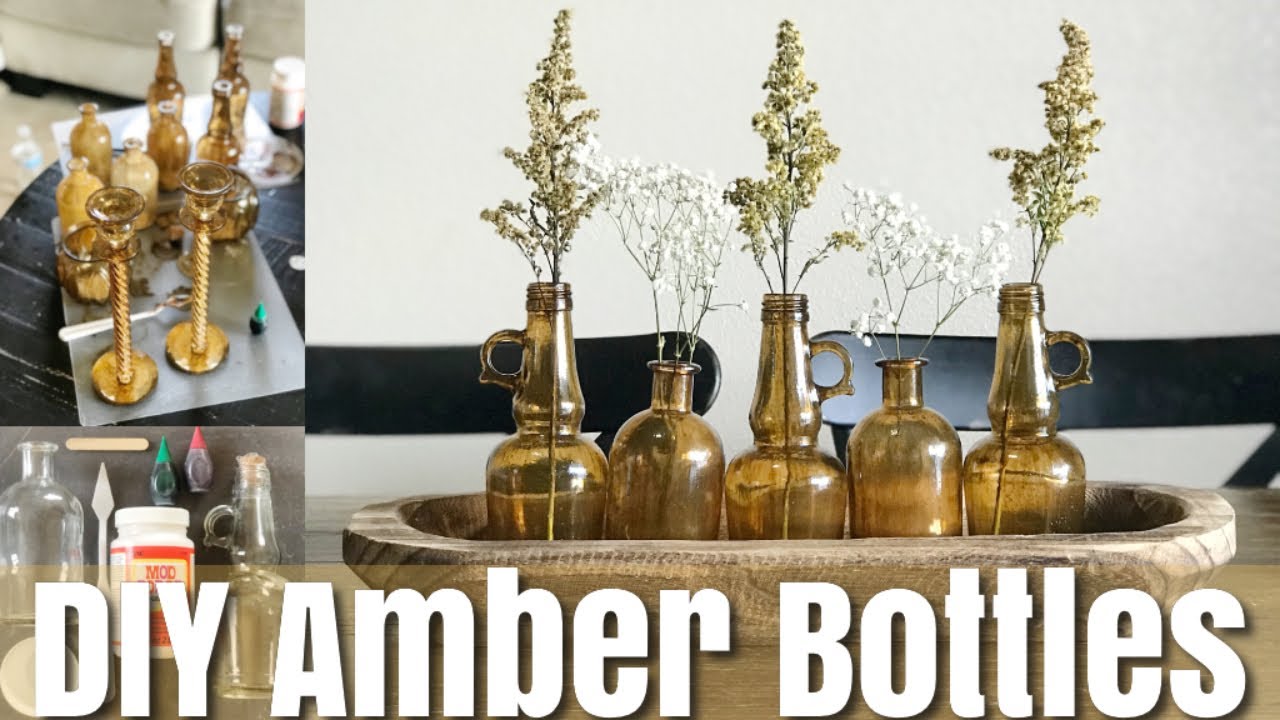 DIY Dollar Tree Amber Bottles