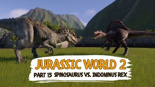 #ps5   Jurassic World Evolution PART15 FIGHT Spinosaurus vs. Indominus Rex #jurassicworldevolution2