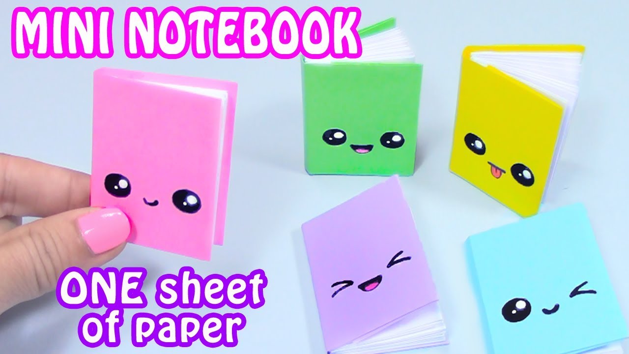 DIY notebook  DIY MINI NOTEBOOKS from ONE SHEET OF PAPER - Paper