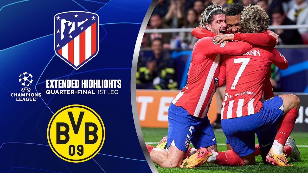 Atletico Madrid beats Dortmund 2-1 at home in first leg of ...