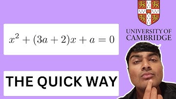 How to Solve a Cambridge TMUA Problem in Under TWO Minutes