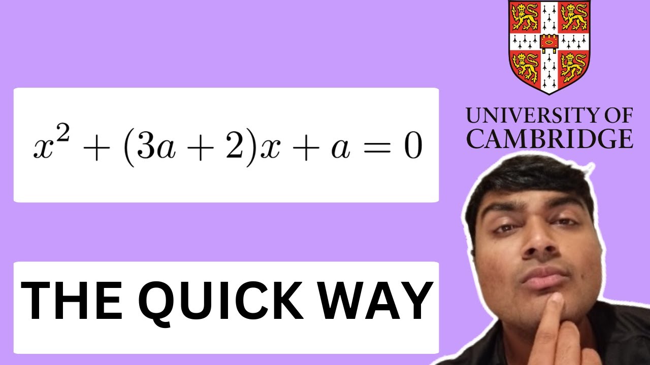 How to Solve a Cambridge TMUA Problem in Under TWO Minutes