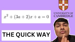 How to Solve a Cambridge TMUA Problem in Under TWO Minutes