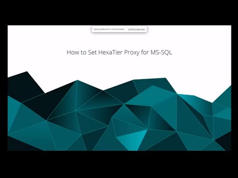 How to Create HexaTier Proxy for MS-SQL