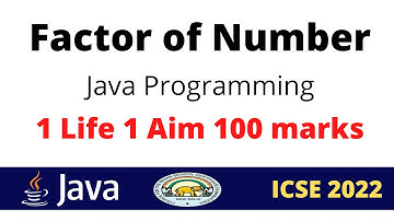 Factor of Number java program java class 10 Computer Applications ICSE  Prateik Sharma by Java