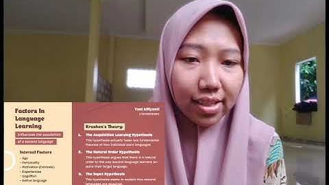 Introduction Psycholinguistic (Factor in language learning)