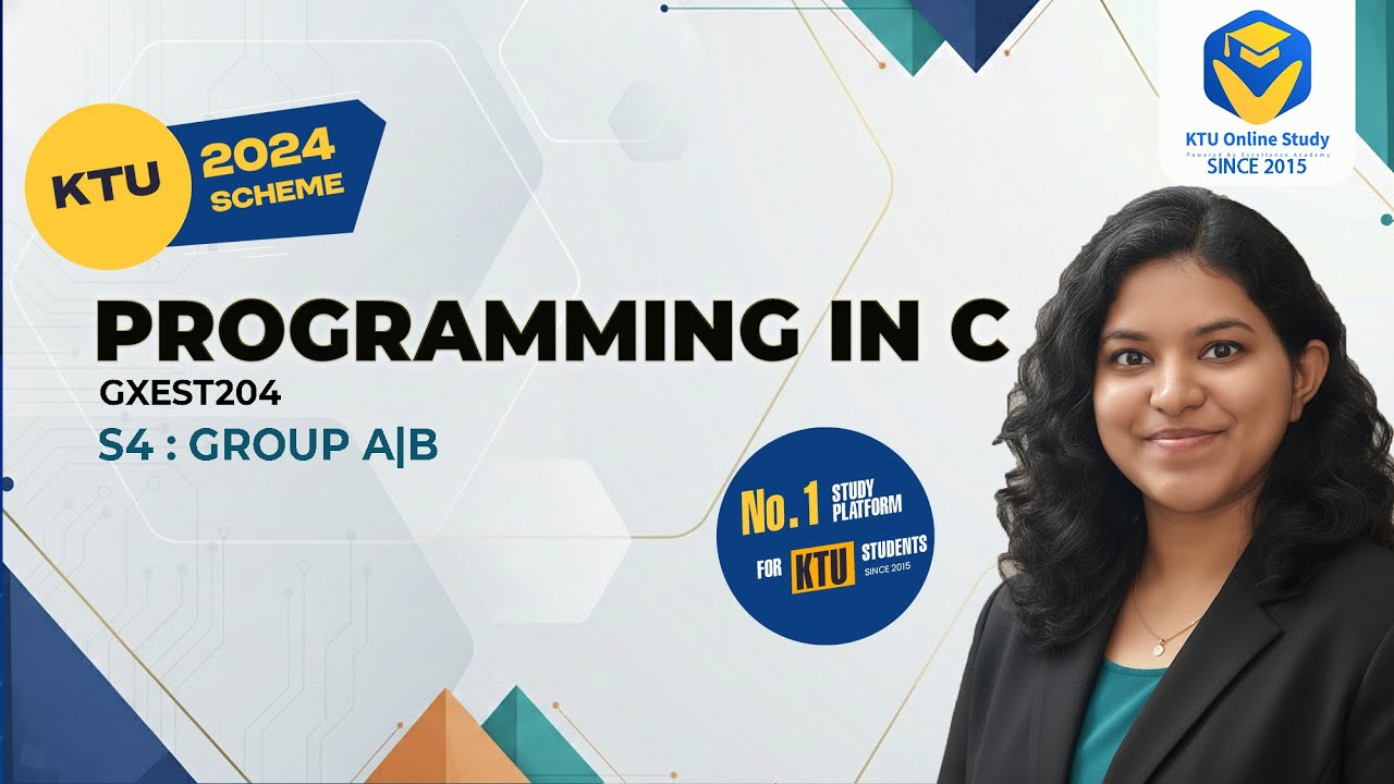 PROGRAMMING IN C | KTU 2024 Scheme | PIC Module 1 Part 1