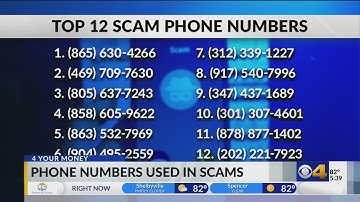 Top 12 phone numbers used in scams
