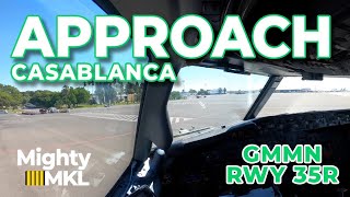 Landing runway 35R at Casablanca, Mohammed V International Airport. (CMN GMMN)