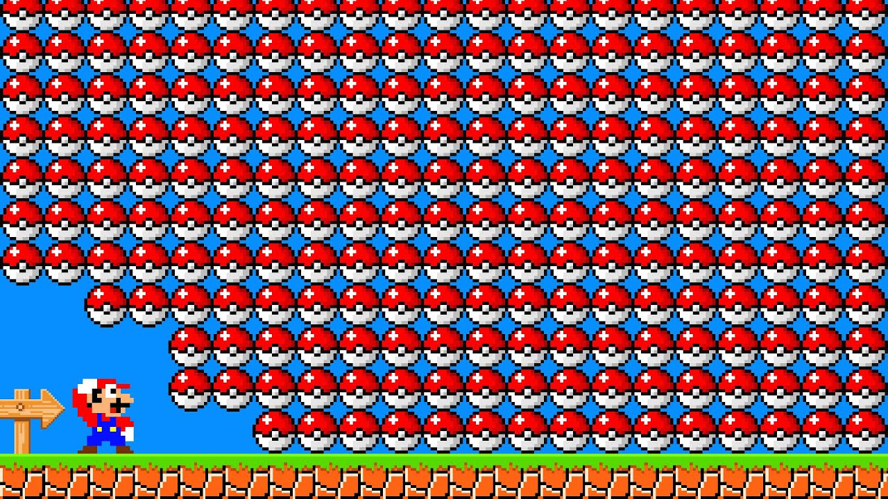 Super Mario Bros. But Mario has Evolution of Poké Balls