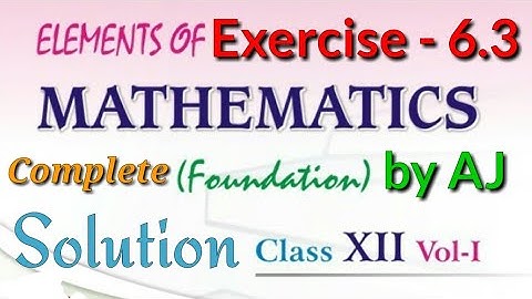 Exercise 6.3 Solution of Full Exercise, 6th Chapter Continuity and Differentiability, 12th Elements