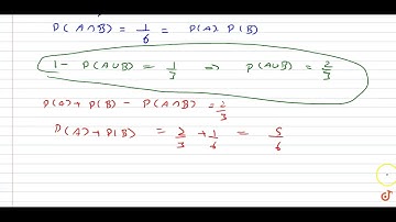A and B are two independent events.The probability that both A and B occur is 1/6 and the prob...