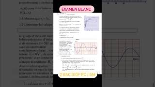 Examen blanc -2BAC BIOF PC / SM bac 2bac 2bacmaroc 2bacsvt 2bac_biof 2bacpc 2bac2024 2bacsm