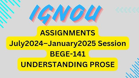 BEGE-141IGNOU SOLVED ASSIGNMENT 24-25