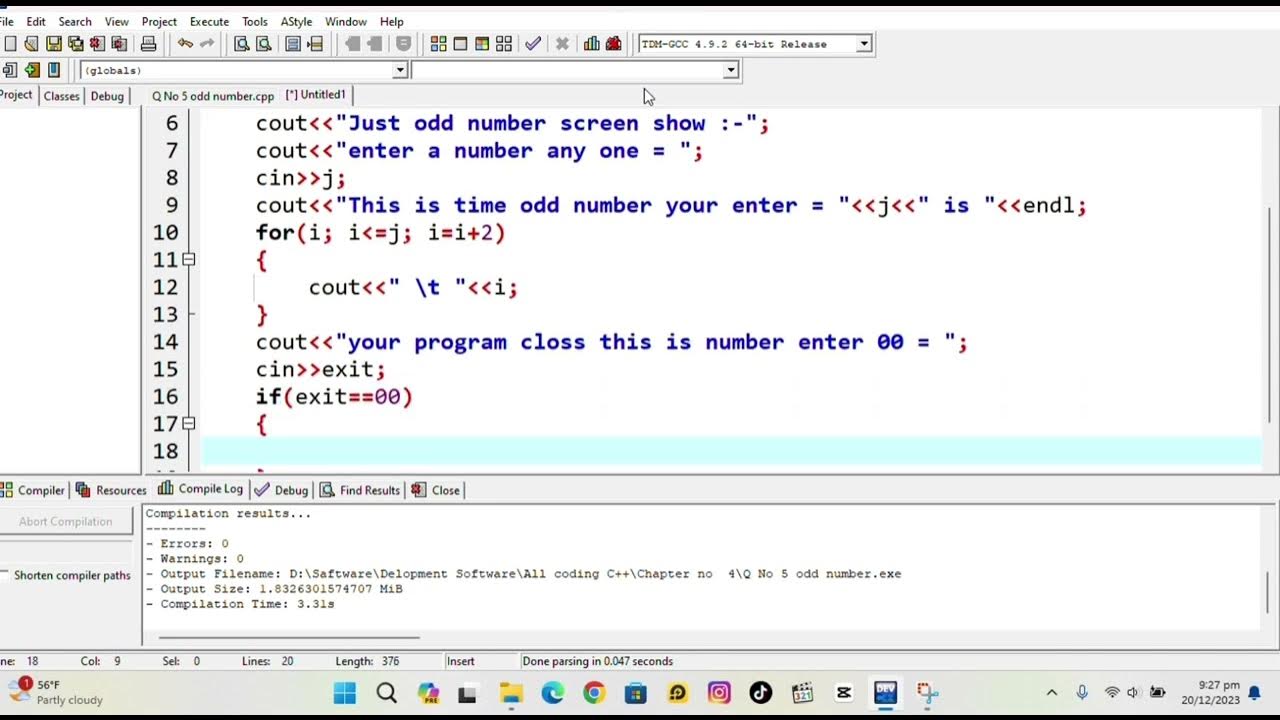 C Language Tutorial: How to Create Software for Odd Number Input ...