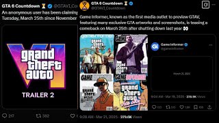 Gta 6 - Will Trailer 2 Be On March 25 Tomorrow