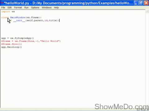wxPython Beginners 3 MyFirstApp  English