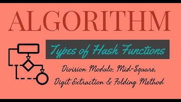 58. Types of Hash Functions | Algorithm for GATE/NET/PSU/NIELIT
