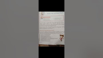 Computer Class 6 Chapter 2 Using the control panel part 1