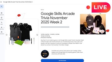 Google Skills Arcade Trivia November 2025 Week 2 live solution with the help from youtube video