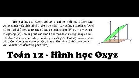 Toán 12: Trong không gian (Oxyz)Một con ong xuất phát tại vị trí điểm A(3; 2; 1) bay xuống mặt phẳng