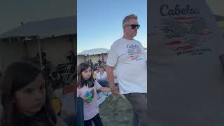 Awaiting for 4th of July fireworks at city of Thornton Colorado, little girl is dancing away!