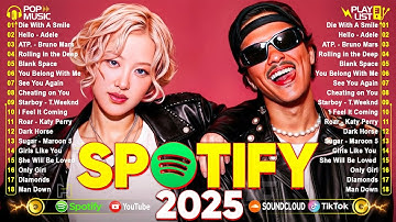 Billboard Pop Songs 2025 Playlist ✨Ed Sheeran, The Weeknd, Bruno Mars, Rihanna, Sia, Adele, Dua Lipa