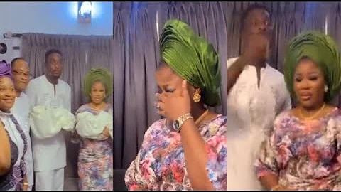 SEE How YORUBA movie actress, Seyi Was CRYING At Naming Ceremony Adeniyi JOHNSON| Toyin Abraham EX