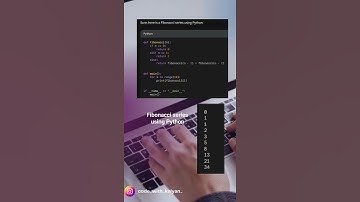 fibonacci series using Python #coding #learn #programming #pythoncoder #python3 #shorts #code