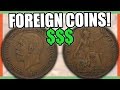 5 FOREIGN COINS THAT ARE WORTH MONEY - GREAT BRITAIN PENNY COINS TO LOOK FOR!!!