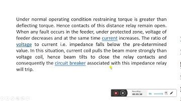 Distance or Impedance Relay Protection for Transmission Line