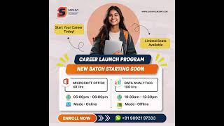 Career Launch Program | Data Analytics Course + Microsoft Office Training | Sadhvi Academy