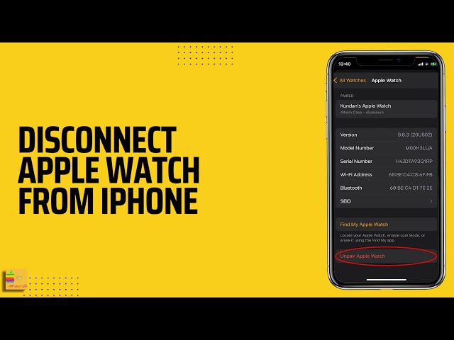 How to disconnect Apple watch from iPhone | How to unpair Apple watch from iPhone class=