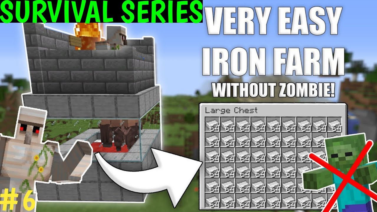 FINALLY I BUILD UNLIMITED IRON FARM | MINECRAFT GAMEPLAY PART 6 - YouTube