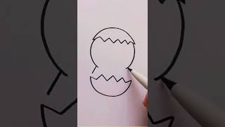 Menggambar Anak Ayam Lucu