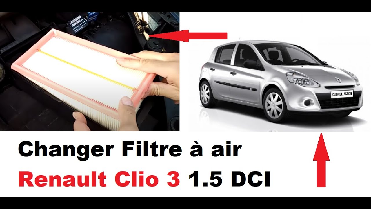 CHANGER FILTRE A AIR CLIO 3 1.5 DCI EN 1 MINUTE YouTube
