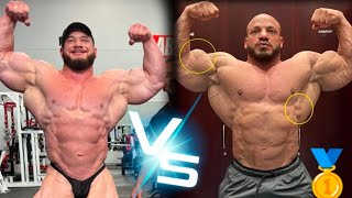 Some shots while training bodybuilder Hunter Labrada will win against Big Ramy at Mr. Olympia 2022