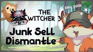 Witcher 3 Junk Sell or Dismantle | GG