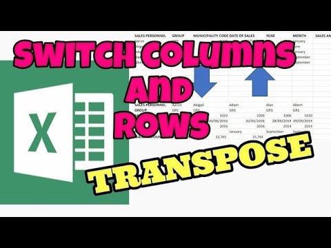 How to switch data into horizontal or vertical form using Transpose - Tagalog Tutorial