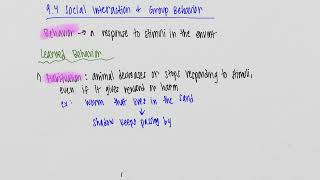 Notes 9.4 Social Interactions & Group Behavior, Part 1