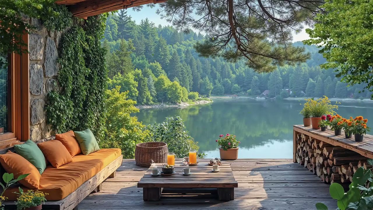 Sunset Lake Jazz 🌅 Romantic Smooth Jazz Music for Relaxing Evenings & Warm Feelings