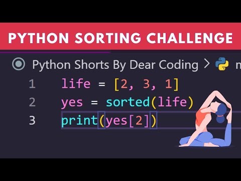 Python SORTED() FUNCTION #python #coding #programming