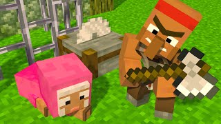 Minecraft Animation Villager Boy and Sheep Part 2 NikNikamTV